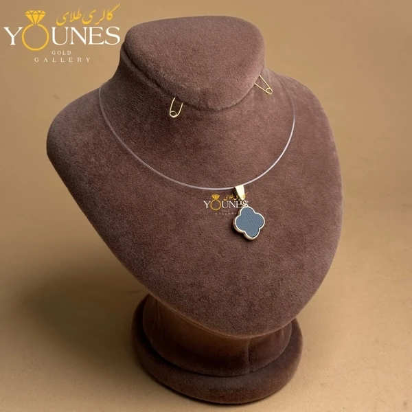 آویز ونکلیف مشکی طلا سایز بزرگ